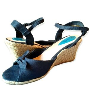 Fitzwell Black Espadrilles Sandals